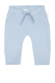 thumbnail: Lichtblauwe jongens Noppies baby babybroek van stretchkatoen met elastische tailleband met koord en effen