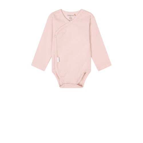 Noppies baby overslagromper Narellan lichtroze Meisjes Stretchkatoen V-hals