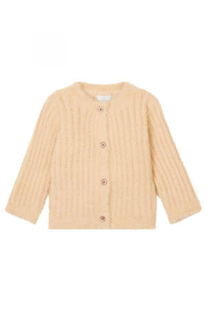 vest beige grof gebreid