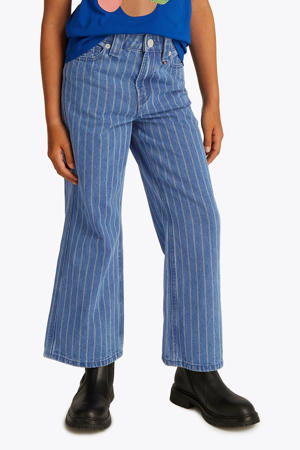wide leg jeans medium blue denim