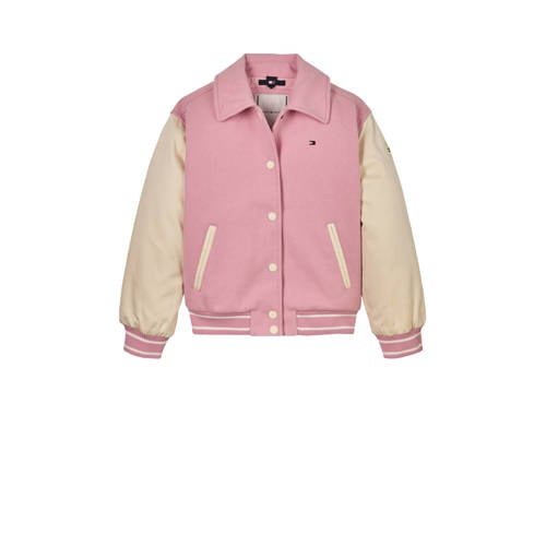 Tommy Hilfiger baseball jacket roze Jas Meisjes Polyester Klassieke kraag