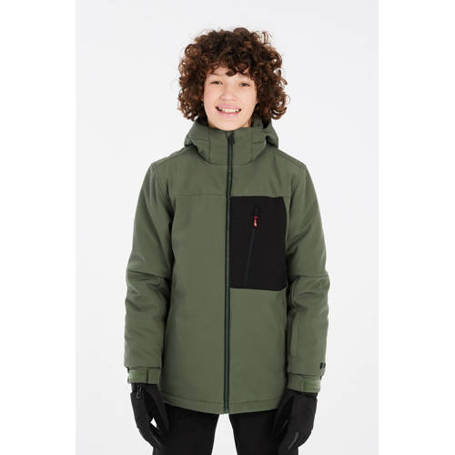 Protest ski-jas Leo olijfgroen Skijack Jongens Polyester Capuchon Effen - maat 176 afbeelding