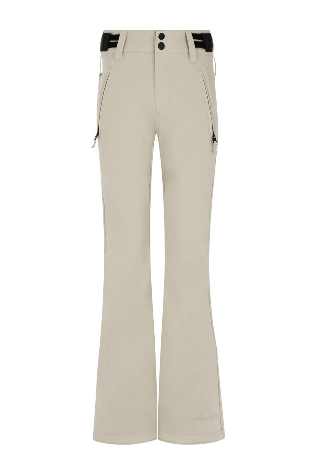 Beige meisjes Protest skibroek Relole Jr met rits- en drukknoopsluiting en effen