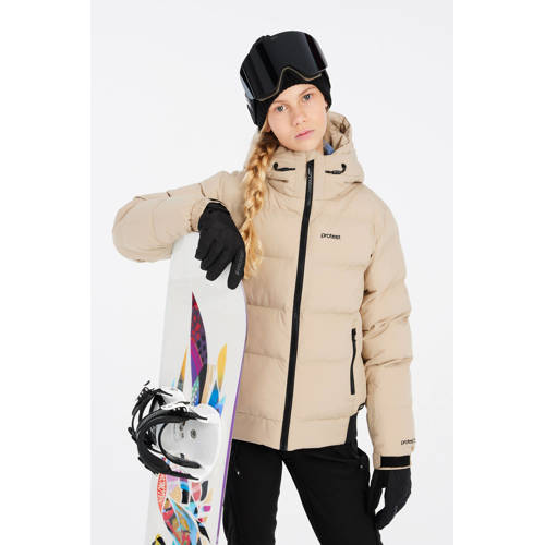 Protest ski-jack Elniy Jr beige Skijack Meisjes Polyester Capuchon Meerkleurig - maat 164 afbeelding