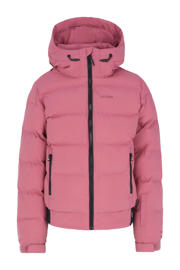 thumbnail: Oudroze meisjes Protest ski-jas Eliny Jr met meerkleurige print en capuchon