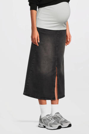 zwangerschaps spijkerrok grey denim