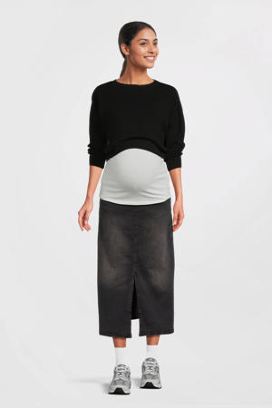 zwangerschaps spijkerrok grey denim