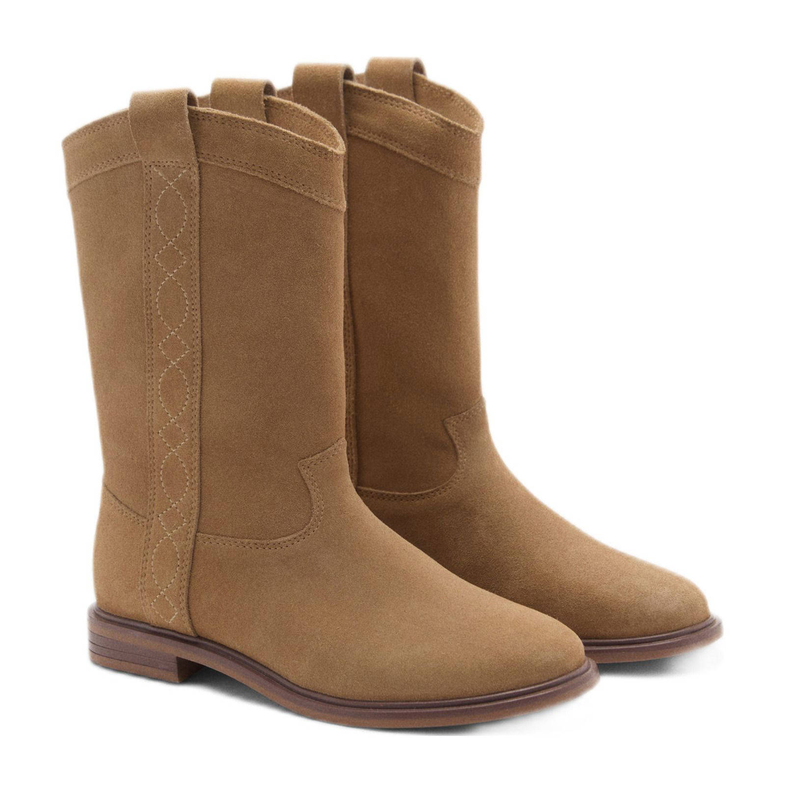 Mango Kids suède laarzen beige | kleertjes.com