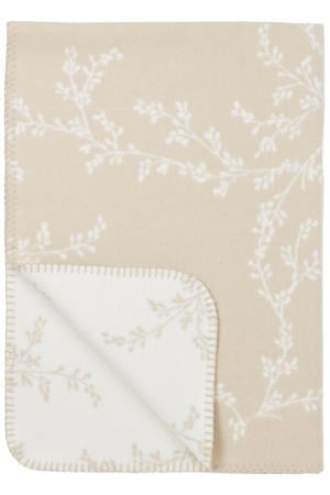ledikantdeken Branches beige/wit