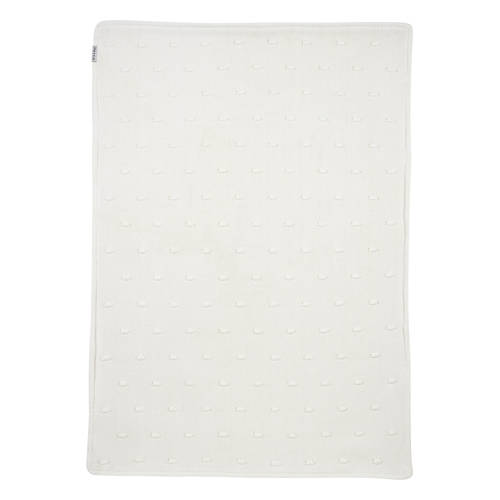 Meyco ledikantdeken Knots met teddy wit Babydeken Effen