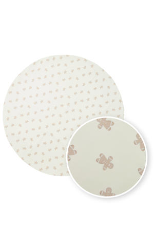 knoeimat gingerbread print 110 cm beige