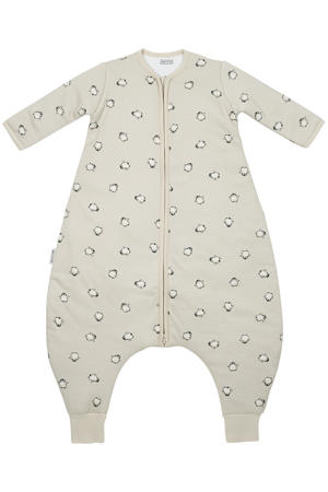 winter slaapoverall jumper  Pinguïn beige/zwart