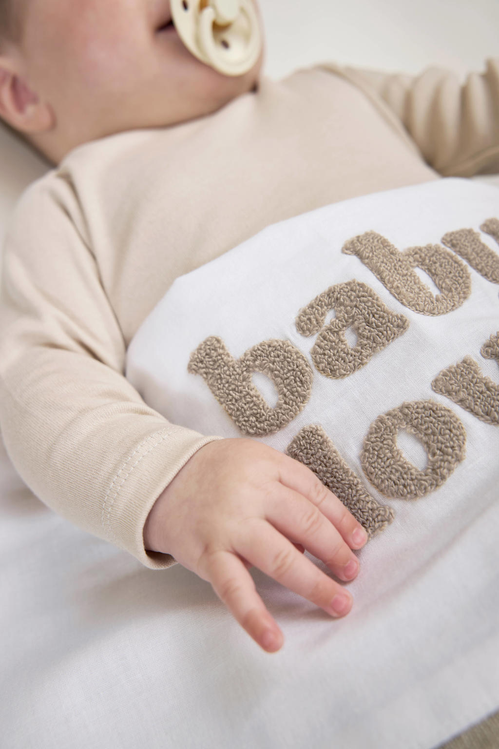 Meyco wieglaken Baby Love wit/beige