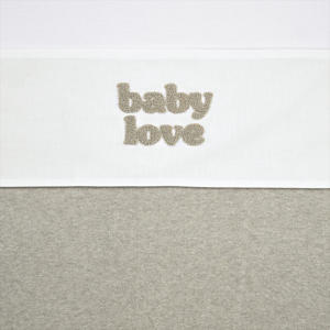 wieglaken Baby Love wit/beige