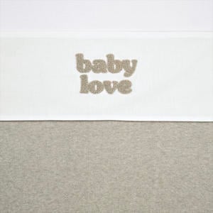 ledikantlaken Baby Love wit/beoge