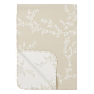 reversible wiegdeken Branches beige/wit