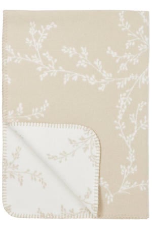 reversible wiegdeken Branches beige/wit