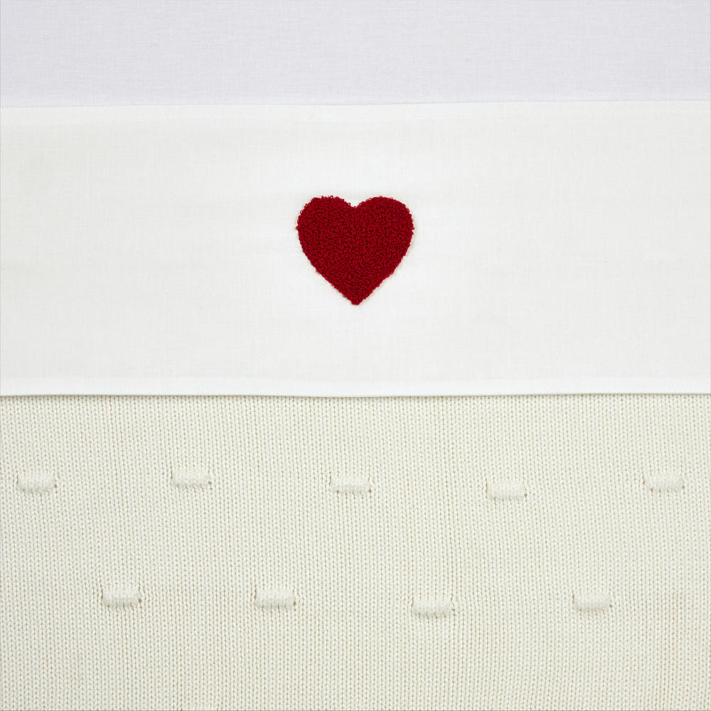Meyco ledikantlaken Sweet Heart wit/rood