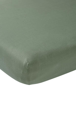 jersey boxmatras hoeslaken 75x95 cm forest green