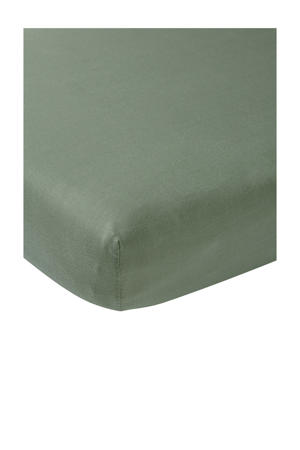 jersey ledikant hoeslaken 60x120 cm forest green