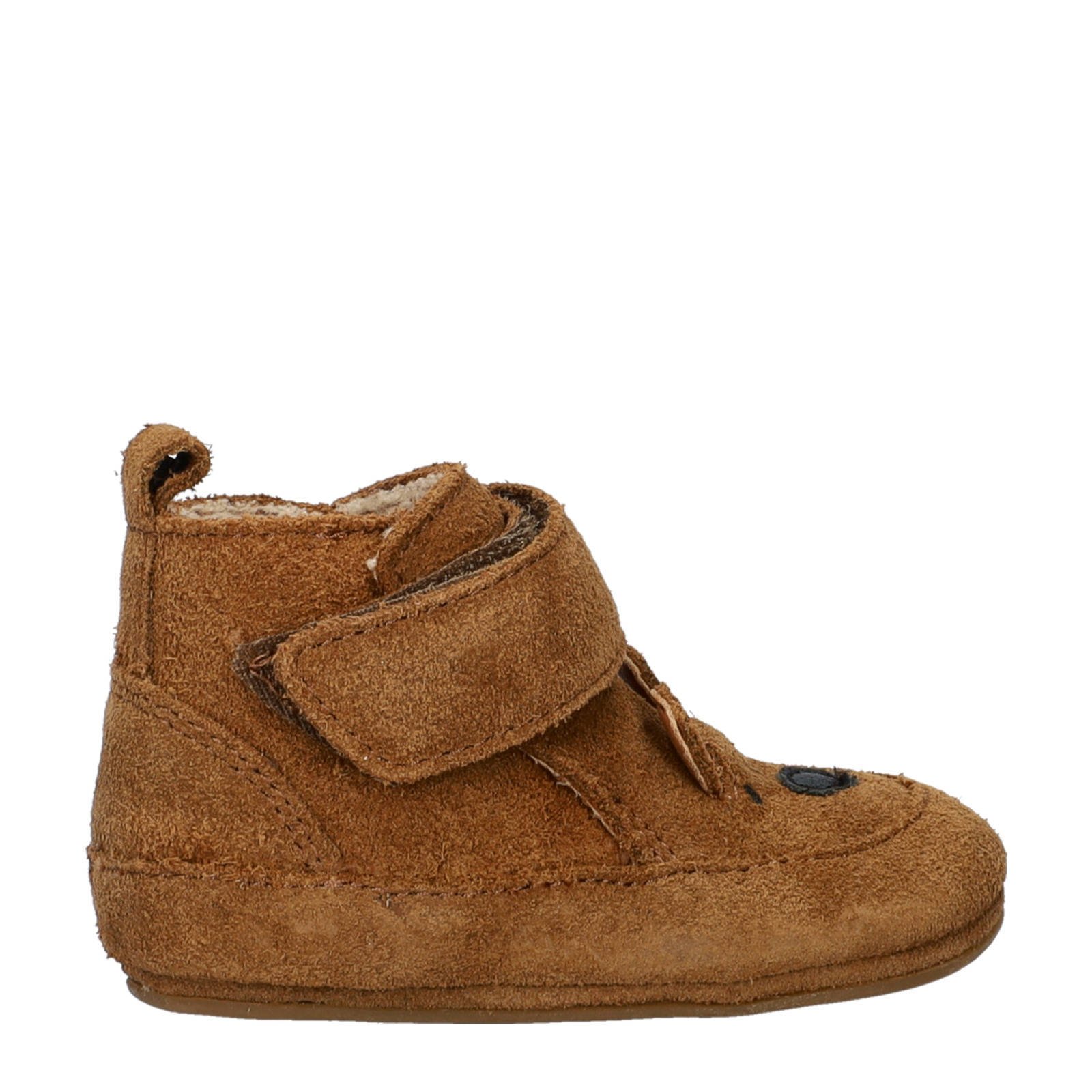 Nelson Kids suede baby schoenen cognac kleertjes