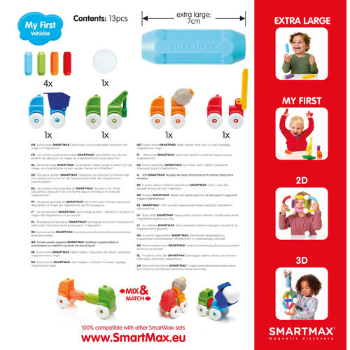 Smartmax My First Vehicles magnetisch speelgoed | Magnetisch speelgoed van Smartmax