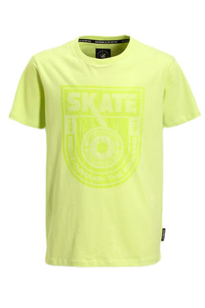 T-shirt met printopdruk limegroen