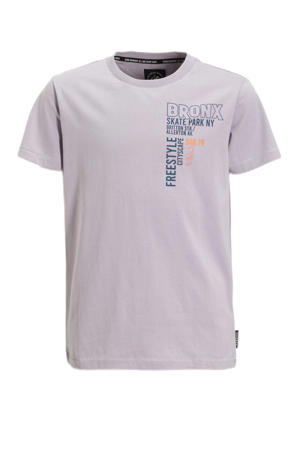 T-shirt met printopdruk paars