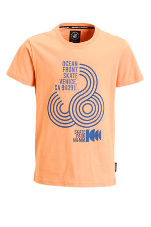 T-shirt met printopdruk oranje