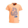 Me & My Monkey T-shirt met printopdruk oranje