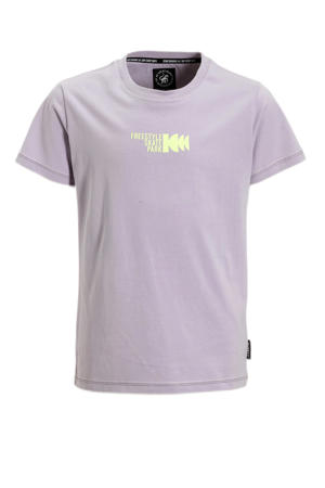 T-shirt met printopdruk paars