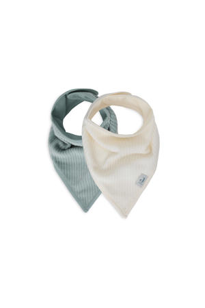 bandana slab Velvet Rib - Sea Green/Ivory (set van 2)