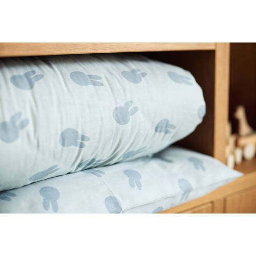 Jollein ledikant dekbedovertrek Miffy Shadow Sea Green Groen All over print