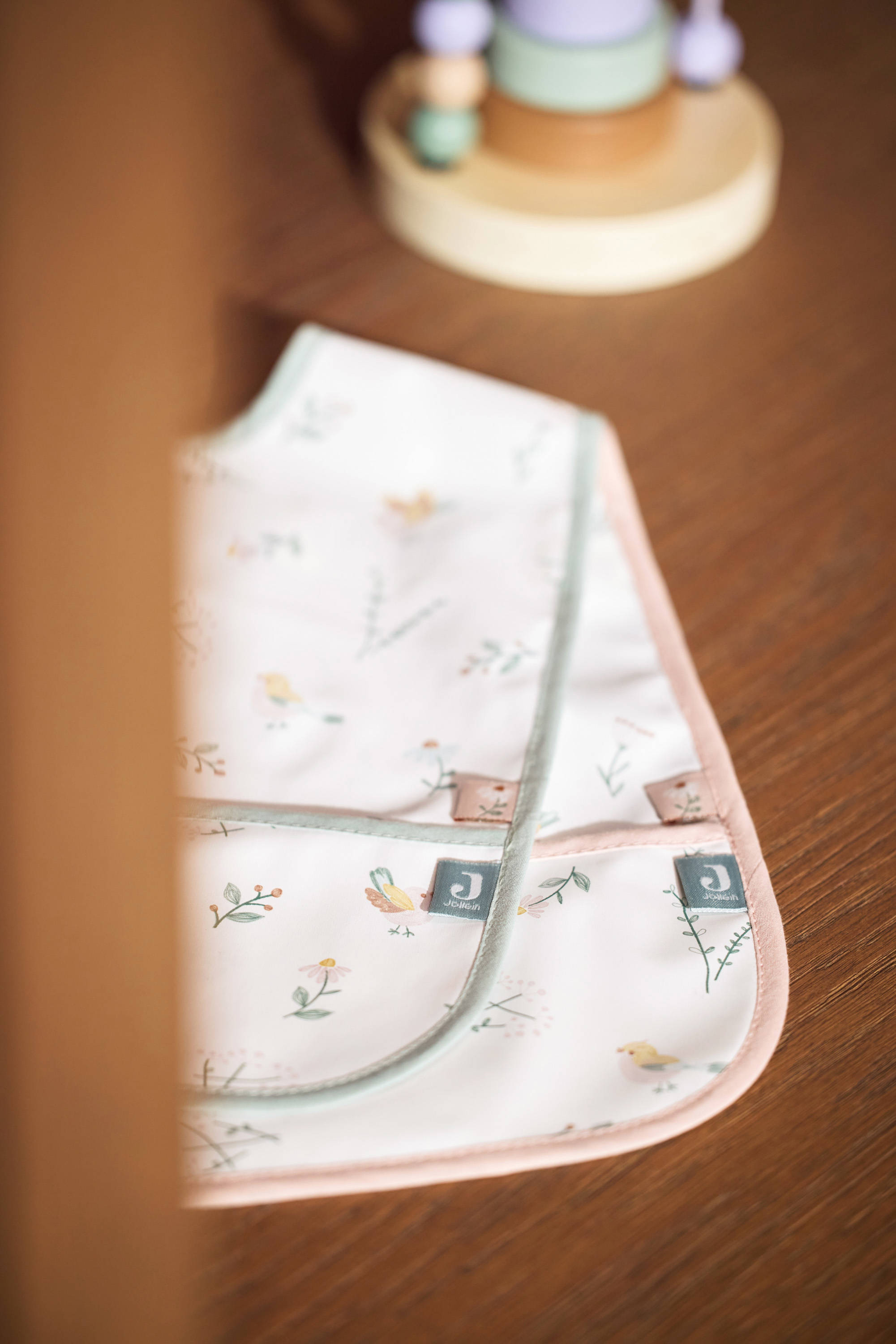 Jollein Lovely Birds - Set Di 3 Panni Da Bagno Per Bambini In Cotone 100% - 15x20 Cm - Certificato Oeko-Tex - 3