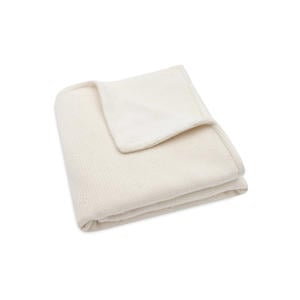 wiegdeken Cosy Knit - Ivory/Velvet