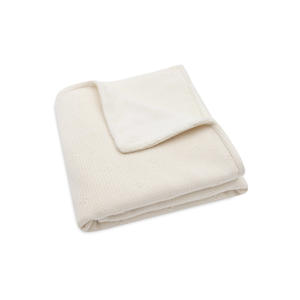 wiegdeken Cosy Knit - Ivory/Velvet