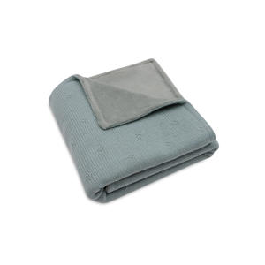 wiegdeken Cosy Knit - Sea Green/Velvet
