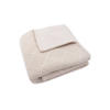 Jollein ledikantdeken Check Knit - Oatmeal/Teddy Fleece