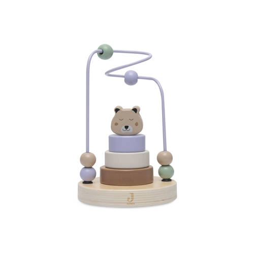 Jollein houten spiraal Jungle Jambo - Cheetah Stapelblokken Beige Meerkleurig afbeelding
