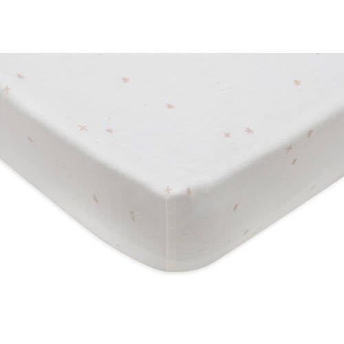 Jollein jersey ledikant hoeslaken Twinkling - Wild Rose Wit Meerkleurig afbeelding