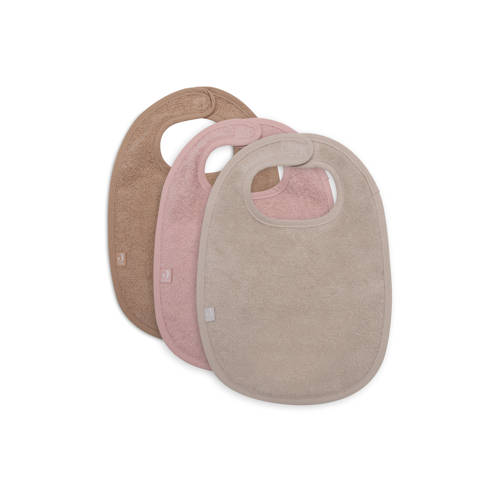 Jollein badstof slab - set van 3 - Wild Rose/Nougat/Biscuit Roze Meerkleurig afbeelding