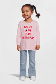thumbnail: Lichtroze meisjes NAME IT MINI longsleeve van stretchkatoen met printopdruk, lange mouwen en ronde hals