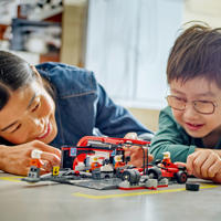 thumbnail: LEGO City F1® pitstop en pitcrew met Ferrari auto 60443