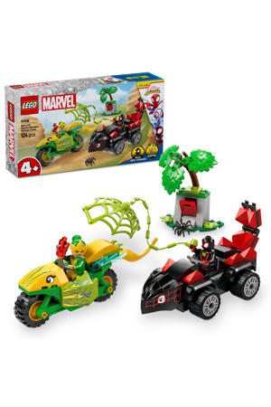Spidey en zijn geweldige vriendjes Spin en Electro achtervolging met dinosaurusvoertuigen 11198 