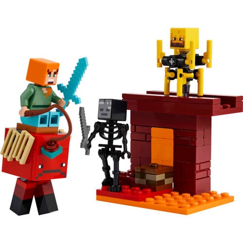 LEGO Minecraft De lavastrijd in de Nether speelgoed voor kinderen 21266 Bouwset