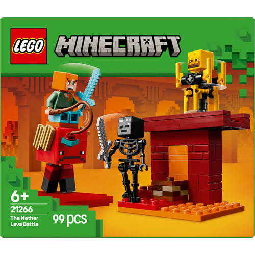 LEGO Minecraft De lavastrijd in de Nether speelgoed voor kinderen 21266 Bouwset