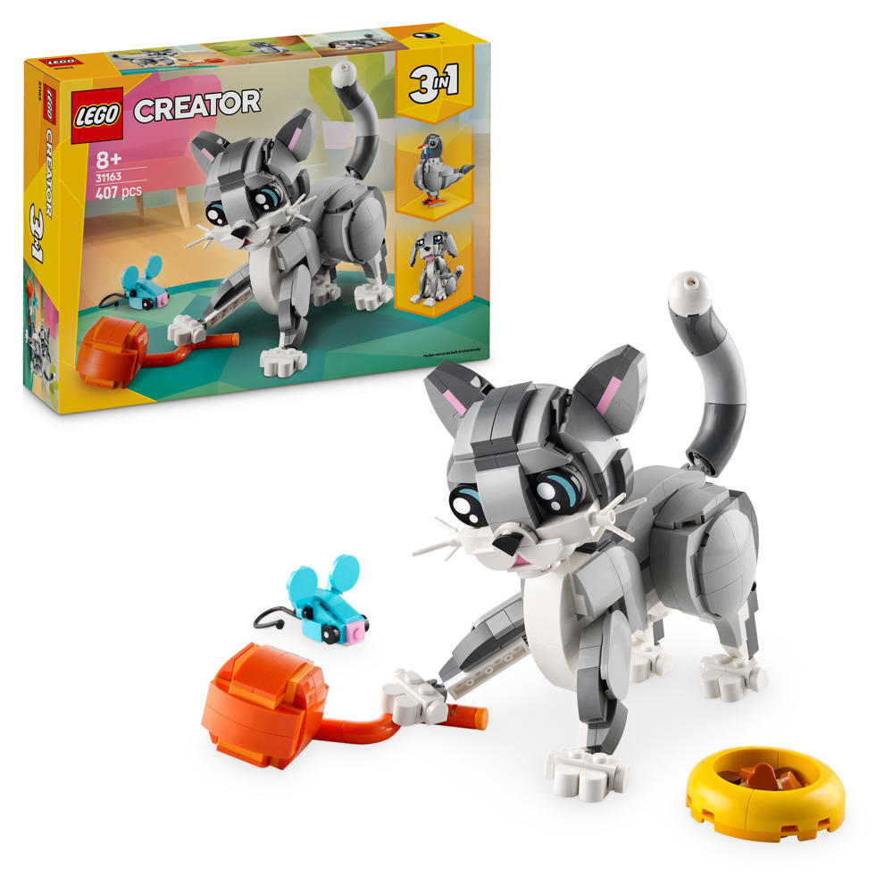 LEGO Creator 3in1 Speelse kat dierenspeelset 31163