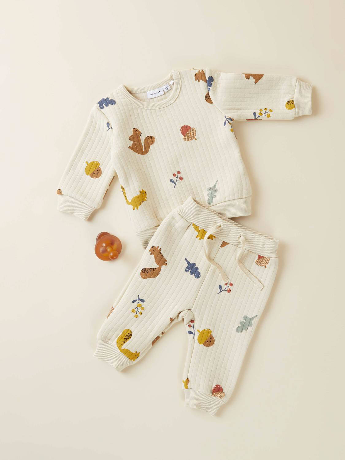 NAME IT BABY baby winterjas NBNMILY zand