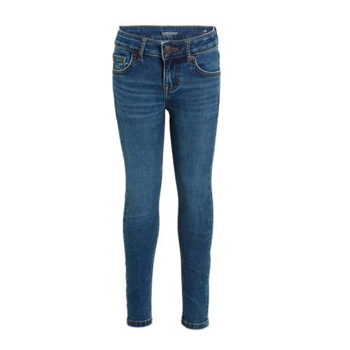 Anytime skinny jeans medium blauw Jongens Stretchdenim Effen - maat 110 afbeelding