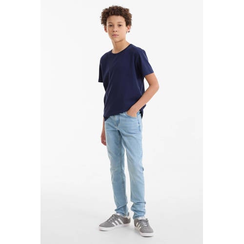 Anytime skinny jeans lichtblauw Jongens Stretchdenim Effen - maat 110 afbeelding